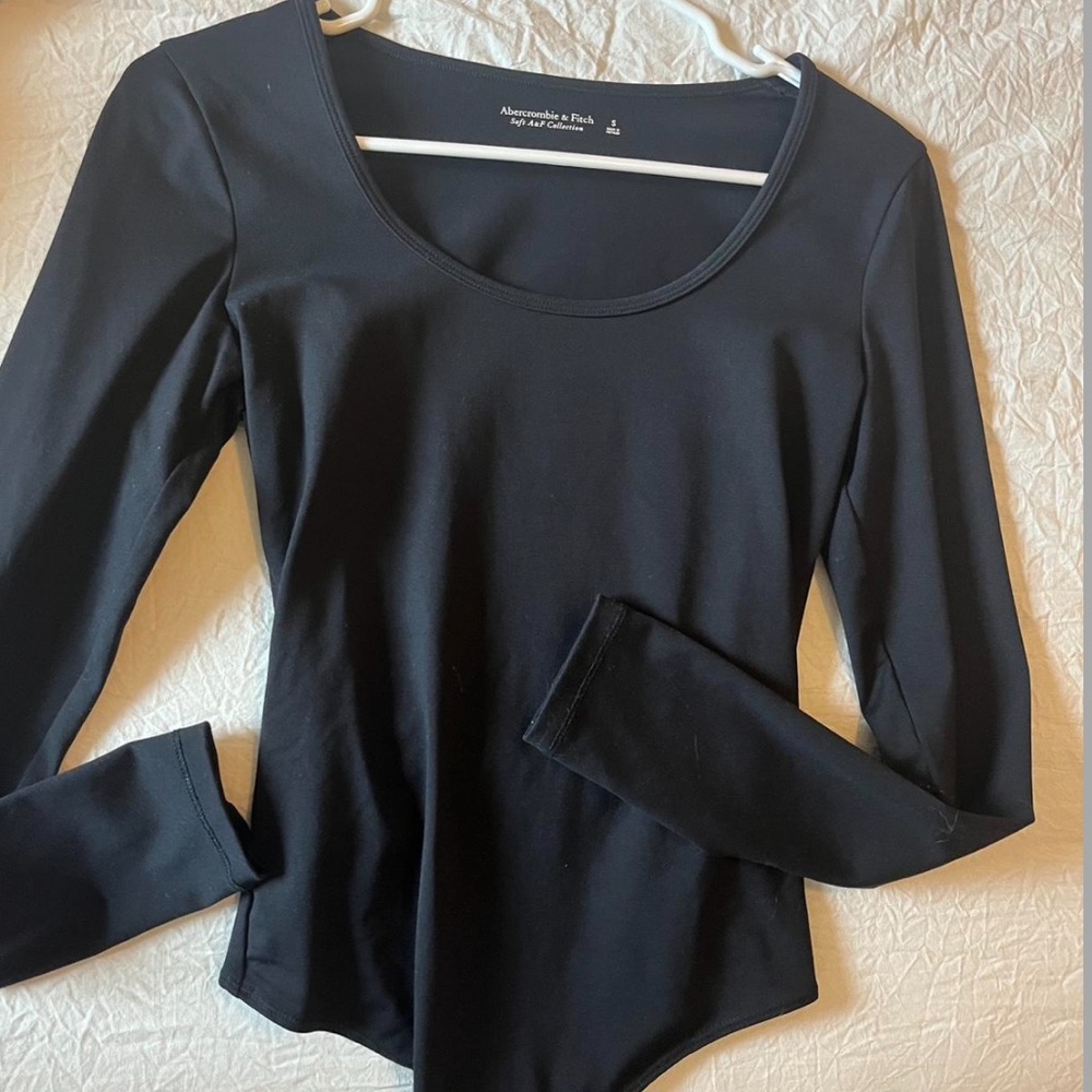 Abercrombie and Fitch Scoop neck black soft AF bodysuit small
